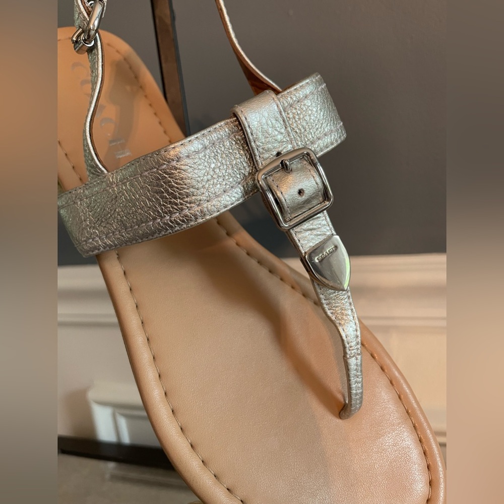 Coach Cassidy Metallic Leather Sandal- Size 8.5 - Picture 7 of 8